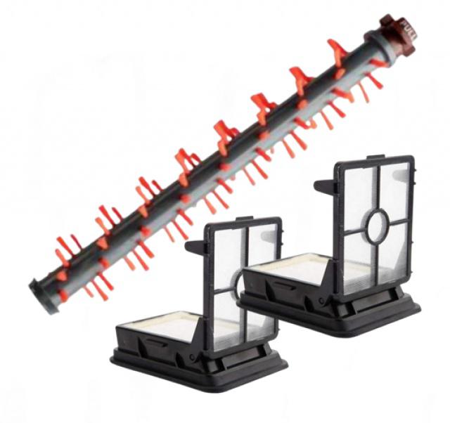 Fotografie Kartáč na koberce pro BISSELL Crosswave C6 Cordless Pro Titanium Blue a HEPA filtry, 1+2ks