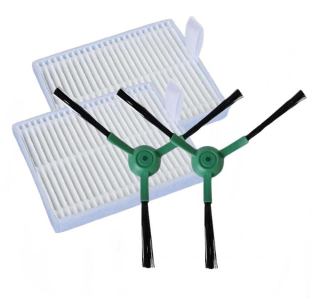 Kartáčky pro iROBOT Roomba 105+ Combo AutoEmpty Dock White filtry, 2+2ks sada