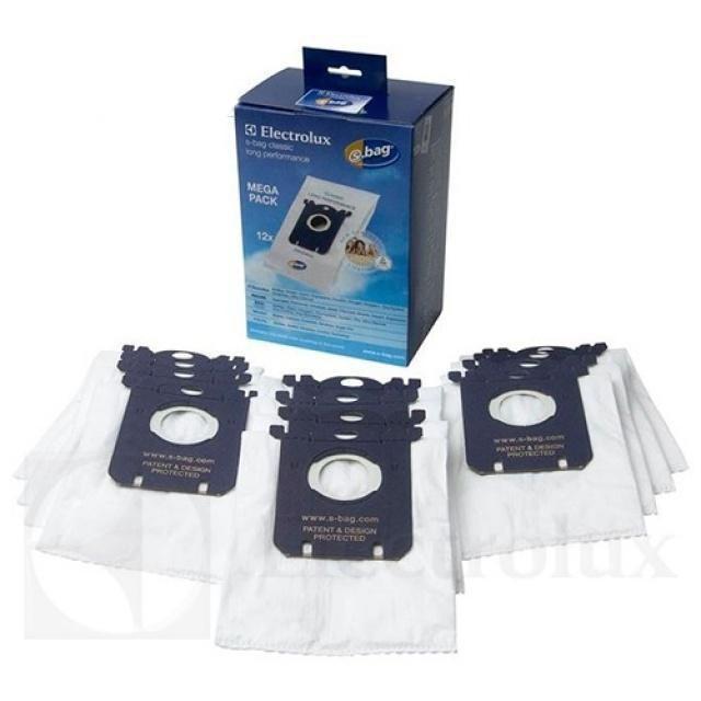 Electrolux S-bag Classic Long Performance Megapack E201M Vacuum Cleaner Bags x12