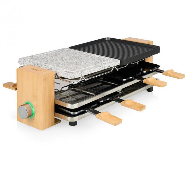 Fotografie Raclette gril Princess 16 2955 Pure 8 Bamboo 1300 W