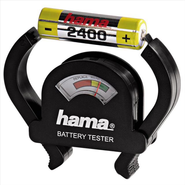 Fotografie Tester baterií a akumulátorů Hama AA, AAA, C,D,E + knoflíkové baterie