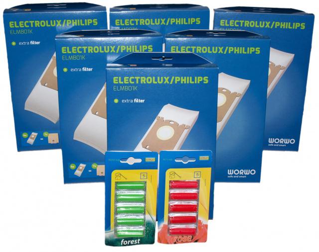 Sáčky do vysavače Electrolux a Philips, náhrada sáčků S-Bag, 24 ks Worwo