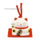 Japonsk koka tst Maneki Neko White - zvonek 6cm