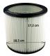 Omývatelný polyesterový filtr do vysavače do vysavače PARKSIDE PNTS 1400 A1, 1400 D1, PNTS 1500 A1, 1500 D1, PNTS 23 E - rozměry filtru.