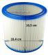 Omývatelný polyesterový filtr do vysavače STARMIX GS 2078 PZ, GS 3078 PZ - rozměry filtru.