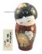 Japonsk panenka Kokeshi Yumeji Red Urushi 15,5 cm