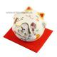 Japonsk koka tst Maneki Neko Lucky Cat pokladnika 6 cm