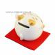 Japonsk koka tst Maneki Neko Lucky Cat pokladnika 6 cm