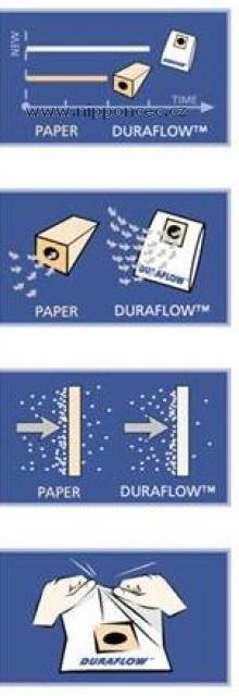 kvalitní sáky do vysavae MENALUX - nový syntetický materiál DURAFLOW