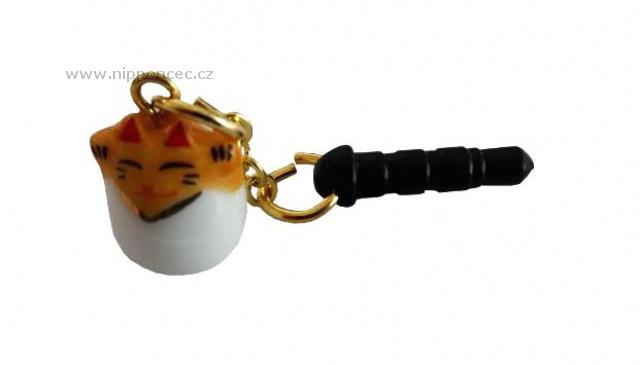 Malá kočika Maneki Neko - earphone jack do mobilu, originál - vyrobeno v Japonsku. Malá kočika Maneki Neko - earphone jack do mobilu, originál - vyrobeno v Japonsku.