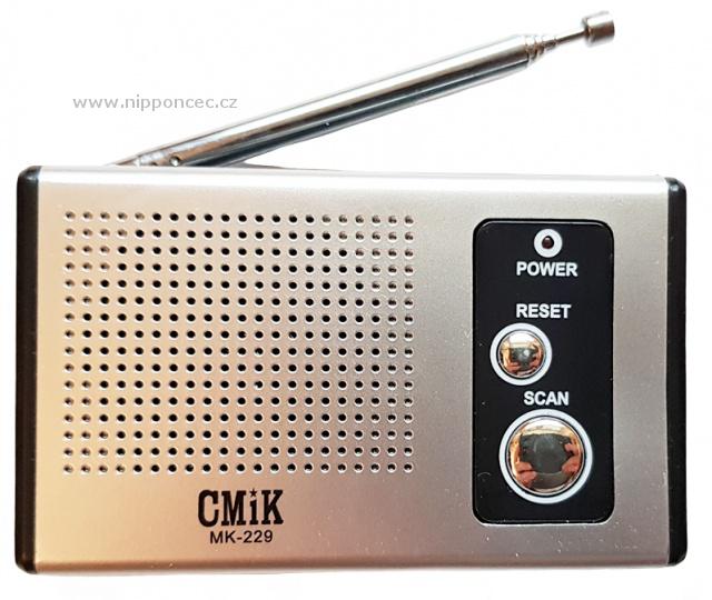 Mini rádio CMiK FM Auto Scan (9x6 cm) Black